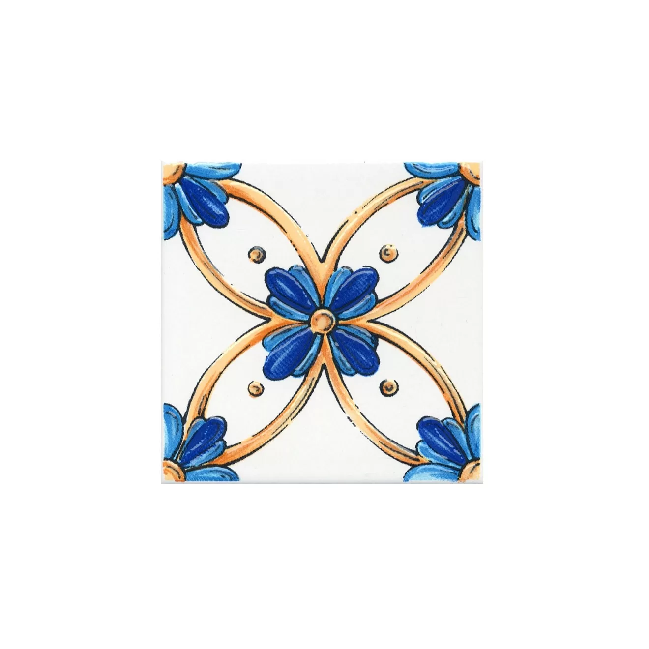 Керамическая плитка Kerama Marazzi Капри Вставка майолика А4889.9х9.9 Комбинированный