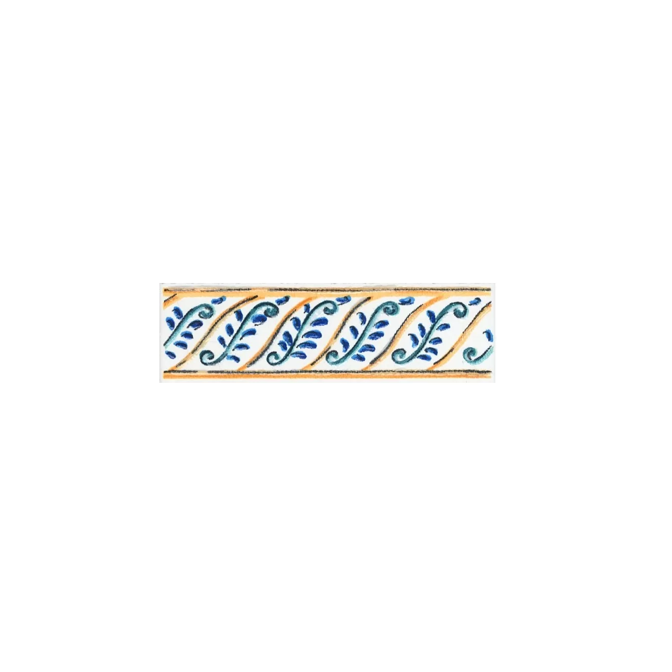 Керамическая плитка Kerama Marazzi Капри Бордюр майолика А4933х9.9 Комбинированный