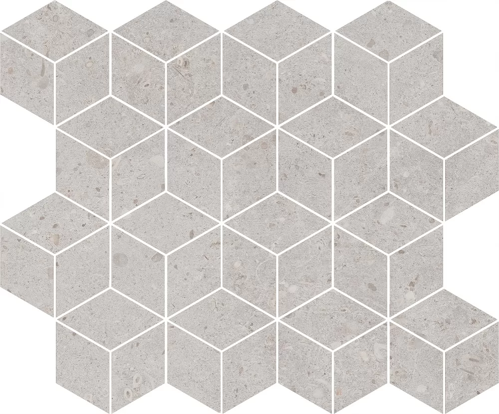 Декор мозаичный серый светлый матовый 37.5x45 Kerama Marazzi Риккарди Серый
