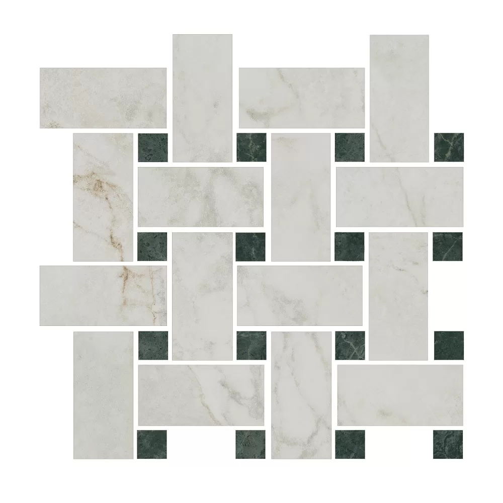Керамогранит Kerama Marazzi Серенада Декор мозаичный белый лаппатированный 32x32 Комбинированный