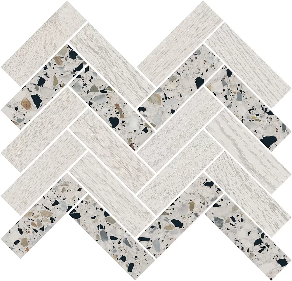 Керамогранит Kerama Marazzi Монтиони Декор мозаичный белый 34x35.5 Комбинированный